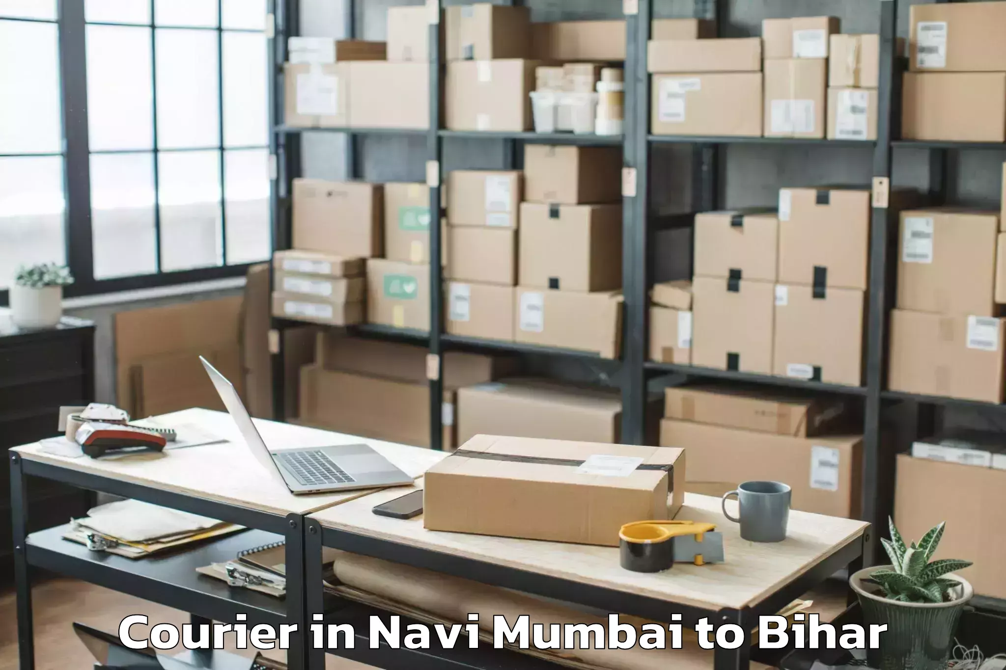 Professional Navi Mumbai to Bairagnia Courier